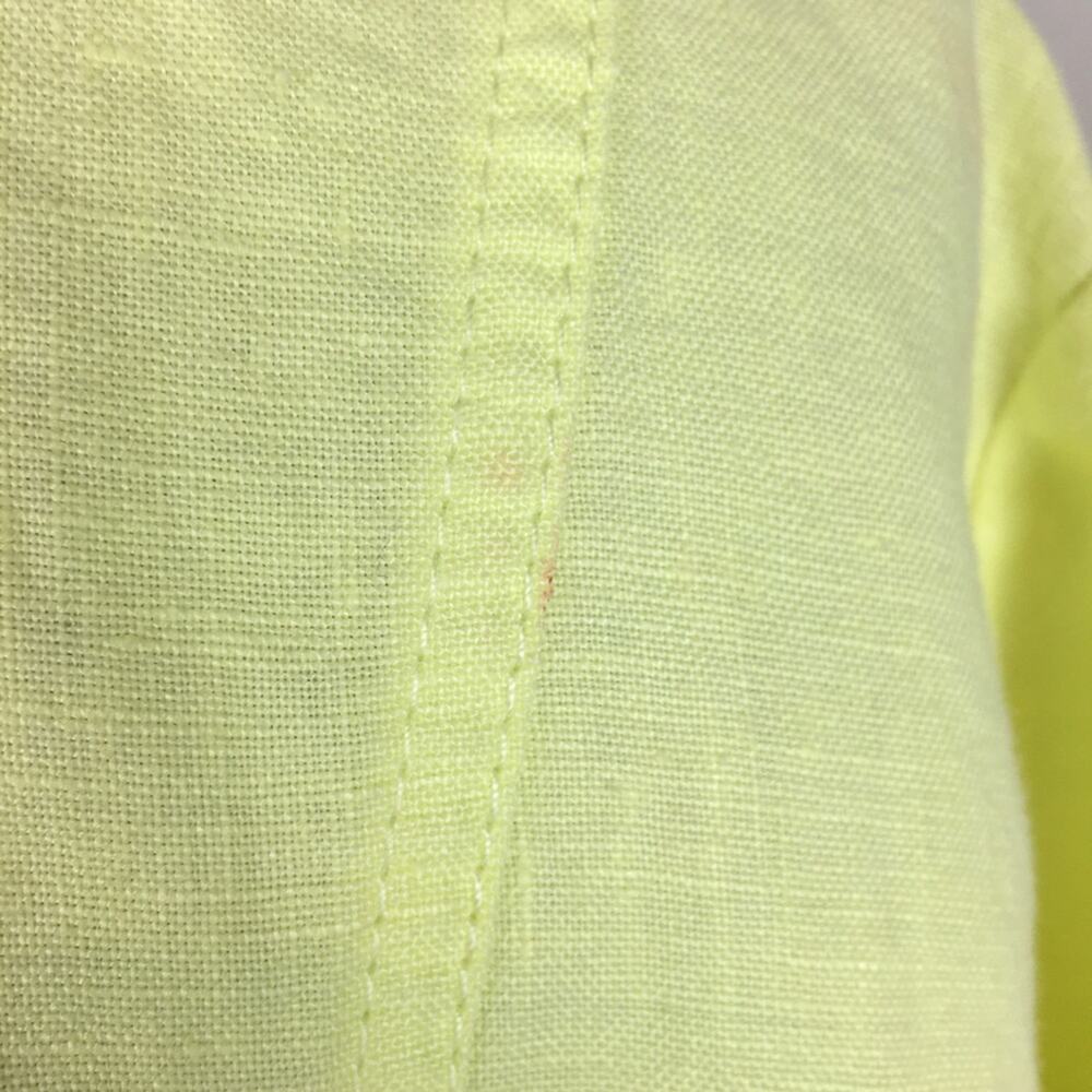 Chicos Yellow Linen Open Front Jacket 2 - Picture 8 of 9